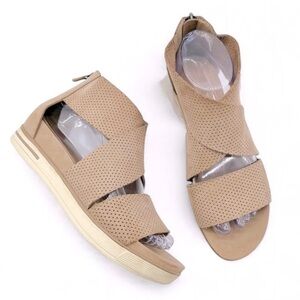 Eileen Fisher Desert Rose Perforated Crisscross Sandal Size: 8